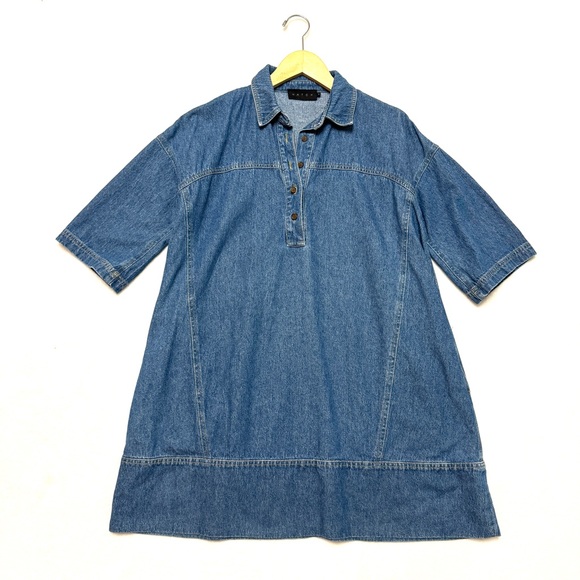 Hatch Maternity Lizzie denim dress sz 0 - XS 0-2 Oversized A Line Side Pockets - Picture 1 of 6